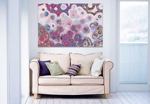 Интерьер комнаты в сиреневом цвете