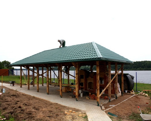 Фото 1 – Беседка на плоском фундаменте