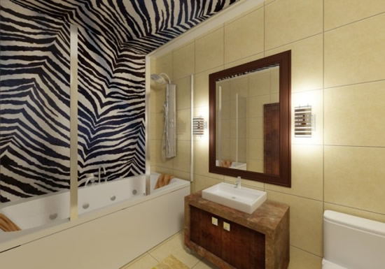 Дизайнерское решение для ванной комнаты