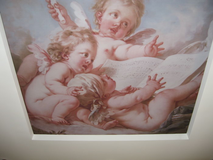 Имитация фрески на натяжном потолке