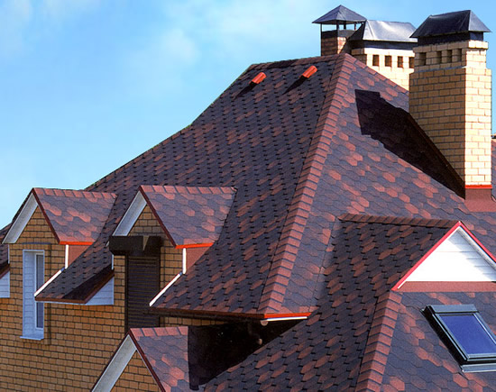 Фото 1 - Лoманая крыша из гибкой черепицы