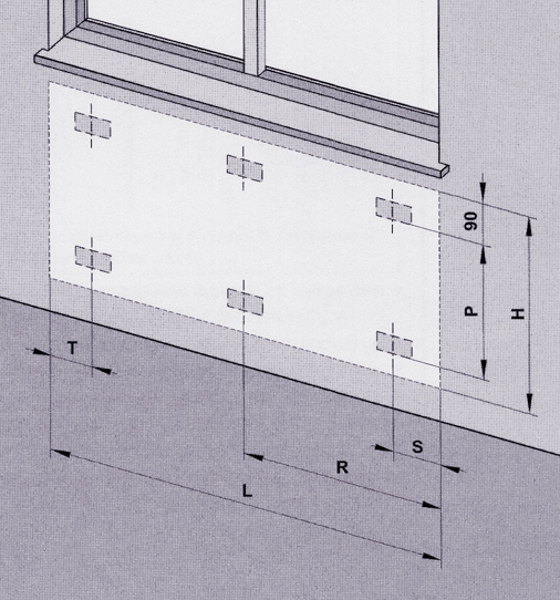 Фото 1 — Разметка для установки кронштейнов