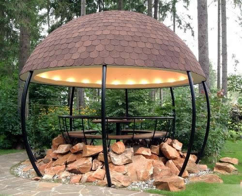 Фото 1 – Садовая беседка оригинального дизайна