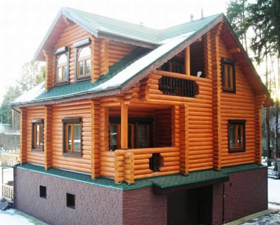 Фото 1 – Сруб из бревна