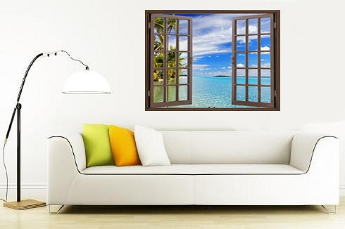 Створки окна, наложенные на исходную картинку. На редкость удачное сочетание