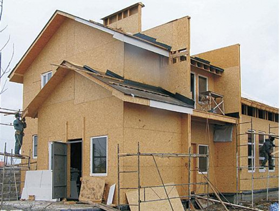 Фото 1 - Возведение каркасно-щитового коттеджа