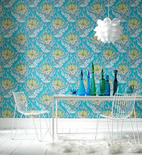 Коллекция AMY BUTLER (пр-во Graham&Brown), модель Temple Tulips ocean