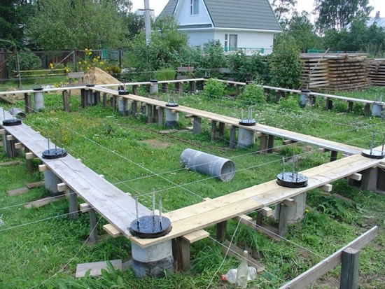 Фото 10 – Дача. Столбчатый фундамент