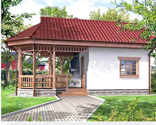 Фото 12 - Проект бани с большой беседкой