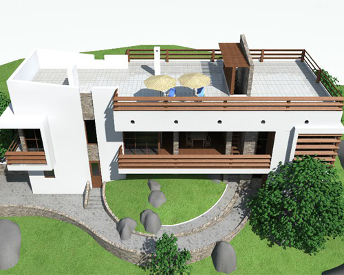 Фото 12 - Современный коттедж с плоской крышей