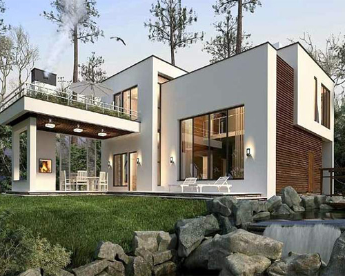 Фото 12 - Современный загородный дом, полностью выполненный из газобетона