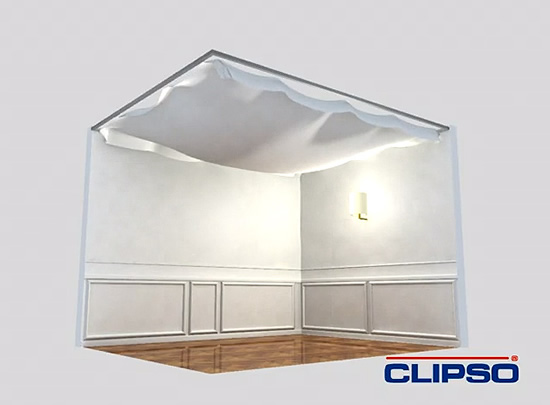 Закрепление полотна в монтажные багеты. Шаг 3