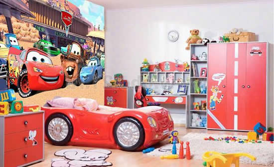 Автотематика в фотообоях для детей