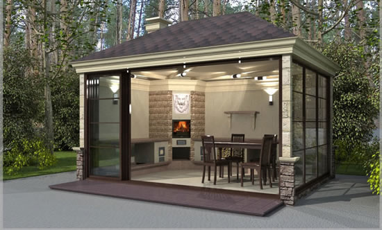 Фото 14 – Летняя кухня в беседке