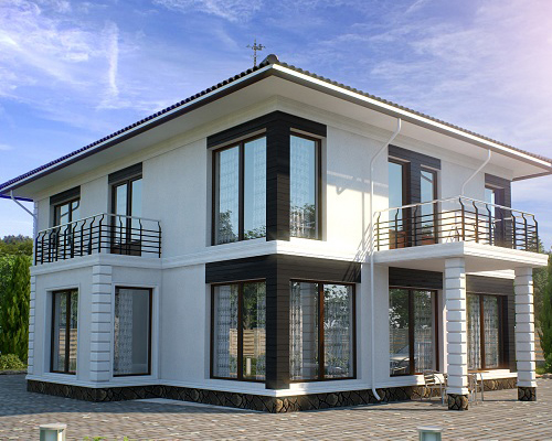 Фото 14 - Современный двухэтажный коттедж