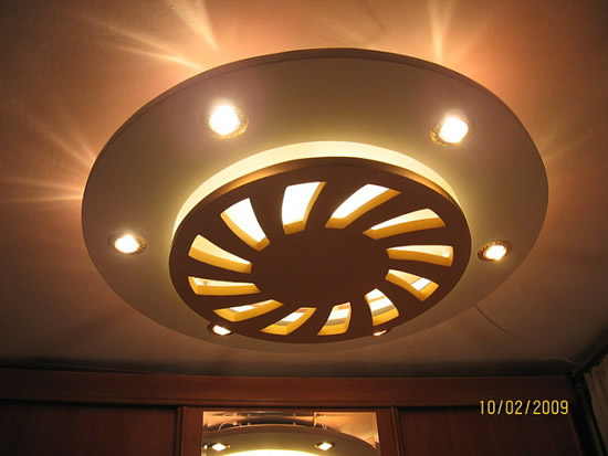 Фото 17 — Сложная люстра из гипсокартона