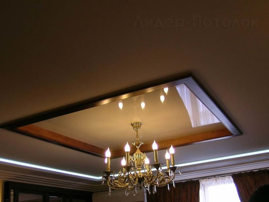 Комбинированный натяжной потолок