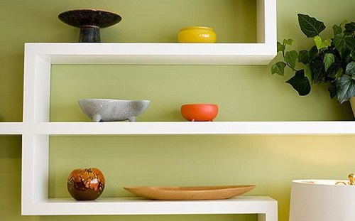 Фото 2 - Полки настенные из гипсокартона могут быть любого размера и формы