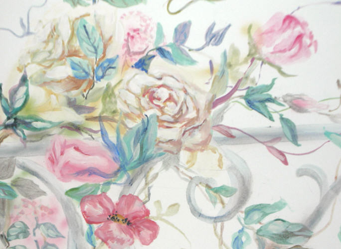 Фото 2 - Пример цветочного рисунка на потолок - копия