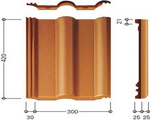 Фото 2 – Распространенная конфигурация натуральной черепицы