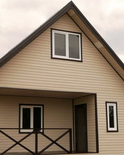 Сайдинг для отделки фасада деревянного дома