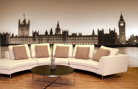 Текстура 'Гладь'. Лондон в интерьере вашей приемной