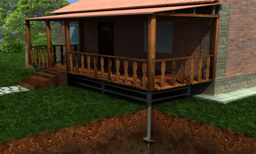 Фото 2 - Винтовой фундамент под террасу своими руками