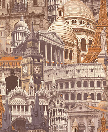 Обои АРТ, обои горячего тиснения Art (Париж, Рим, Лондон), 18$ за рулон