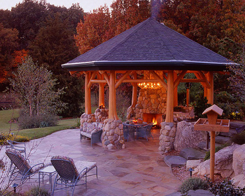 Фото 22 – Строение класса люкс с камином