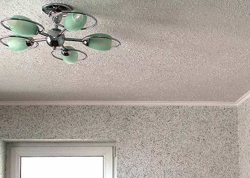 Жидкие обои на потолке. Вариант 2