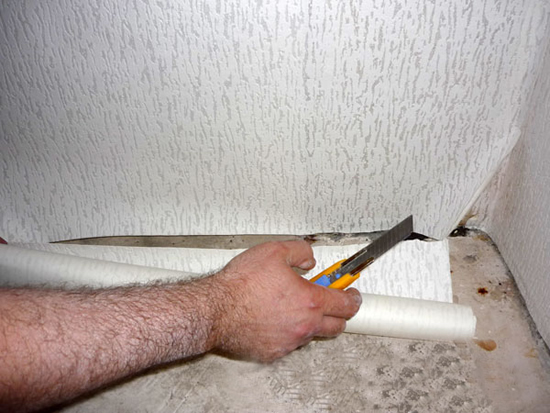 Обрезка кромки полотна