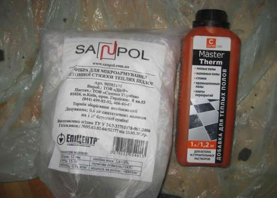 Фото 3 - Одни из возможных добавок в стяжку для теплого пола