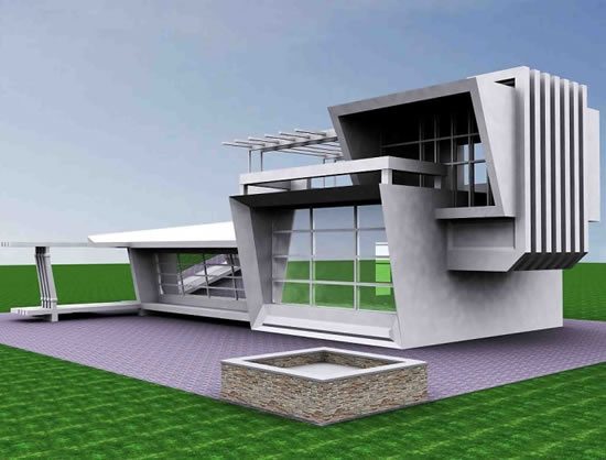 Фото 3 - Проект необычного дома с разноуровневой плоской крышей