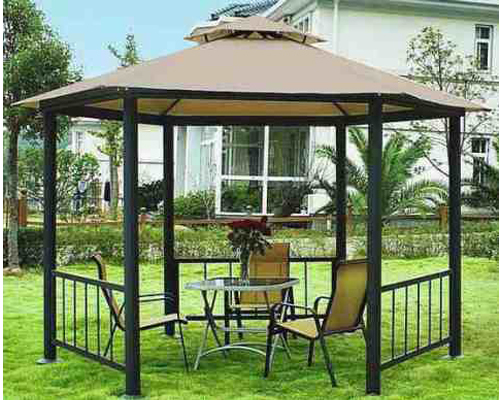 Фото 3 – Сборная металлическая беседка с крышей из поликарбоната
