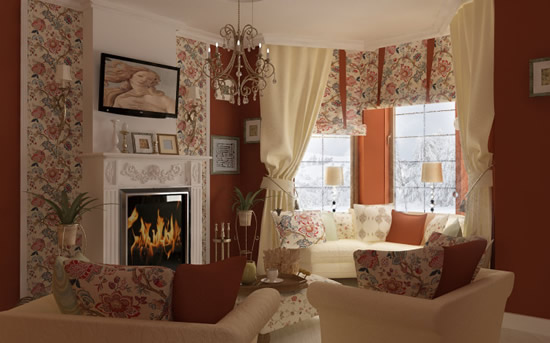 Стиль прованс в интерьере зала