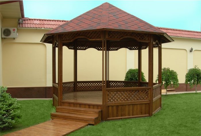 Фото 3 – Восьмигранная беседка