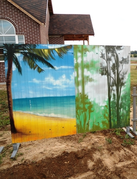 Фото 3 - Возможный вариант использования Printech для оград из металлопрофиля