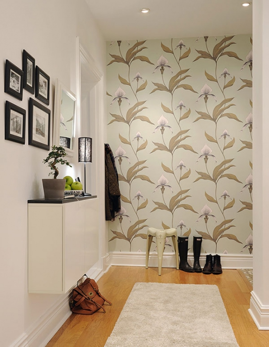 Комбинированные обои для коридора