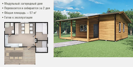 Фото 4 – Модульная технология изготовления дачного домикаФото 4 – Модульная технология изготовления дачного домика