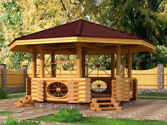 Фото 4 – Оригинальная беседка, сделанная своими силами