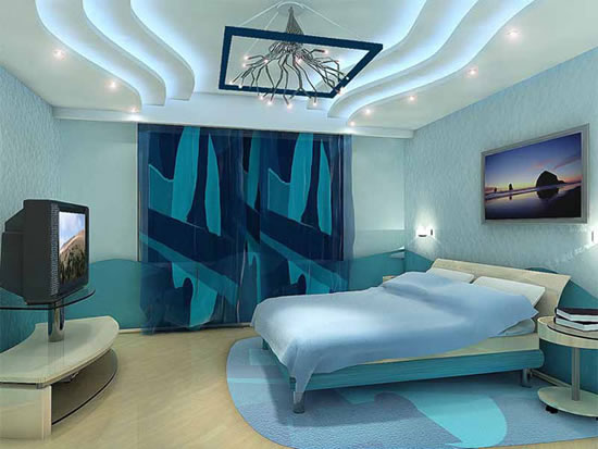 Фото 4 - Потолок можно сделать в несколько уровней, декорируя комбинацией осветительных приборов