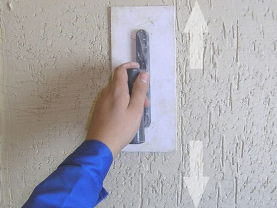 Фото 4 - Способ получения вертикальных углублений на поверхности штукатурки