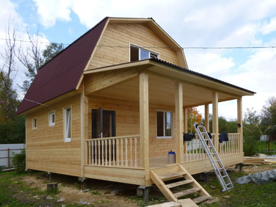 Фото 4 - Сруб бани с мансардой и террасой