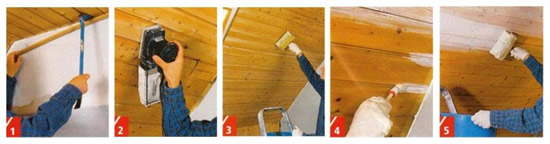 Фото 4 - Технология окраски деревянного потолка