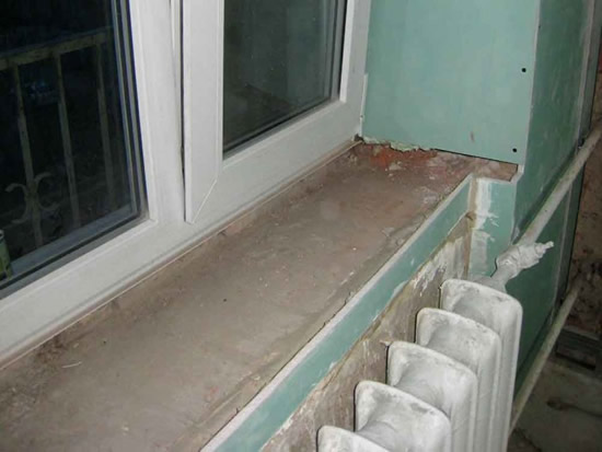 Фото 4 - Выравнивание основы и установка гипсокартона на откос для подоконника