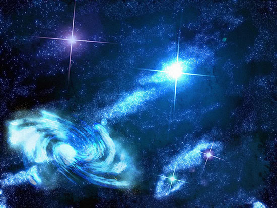 Звездная идея для фотопечати на потолке