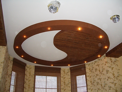 Бамбуковые обои для потолка