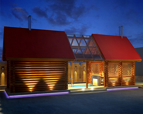 Фото 5 – Баня с открытым бассейном и беседкой