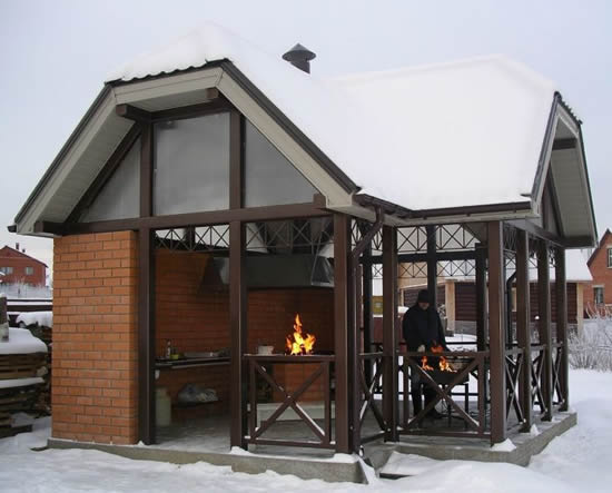 Фото 5 – Беседка с очагом