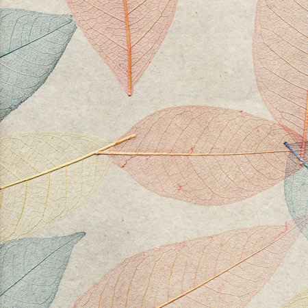 Натуральные обои Cosca (Италия), серия Luxury, модель Листья 'Прима Азуль'